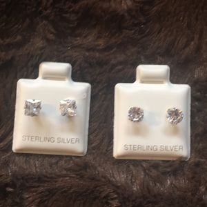 Sterling silver stud earrings